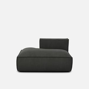 LA REDOUTE INTERIEURS Loungebank, links, ribfluweel, Seven