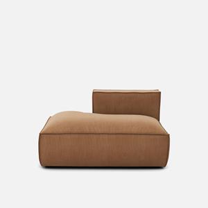 LA REDOUTE INTERIEURS Loungebank, links, ribfluweel, Seven