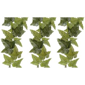 Bellatio flowers & plants 3x Groene Hedera Helix/klimop kunstplant slingers 180 cm -