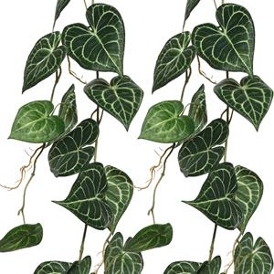 Everlands 3x stuks klimop/hedera kunst slinger/hangplant - 115 cm - groen -