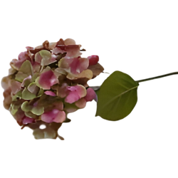 Buitengewoon de boet Kunst hortensia tak groen roze 62 cm - 