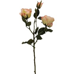 Buitengewoon de boet Kunstbloem roos 53 cm, champagne - 