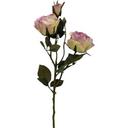 Buitengewoon de boet Kunstbloem roos 53 cm, paars - 