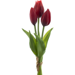Nova nature PSO Holland Tulip bundle Sally x3 red 25 cm kunstbloem - 