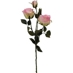 Buitengewoon de boet Kunstbloem roos 53 cm, lichtroze - 