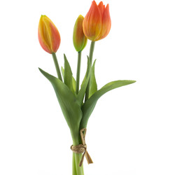 Nova nature PSO Holland Tulip bundle Sally x3 orange 25 cm kunstbloem - 