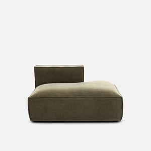 LA REDOUTE INTERIEURS Loungebank, rechts, vintage fluweel, Seven