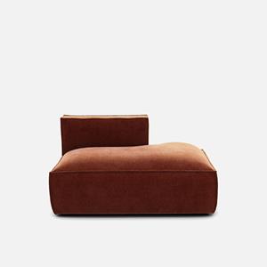 LA REDOUTE INTERIEURS Loungebank, rechts, vintage fluweel, Seven