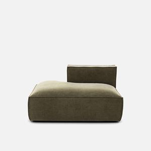 LA REDOUTE INTERIEURS Loungebank, links, vintage fluweel, Seven