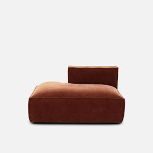 LA REDOUTE INTERIEURS Loungebank, links, vintage fluweel, Seven