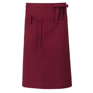 PULSIVA Schort Marlen 60x80 cm; 60x80 cm (LxB); bordeaux, bies in zwart; 2 stuk / verpakking