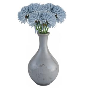 Chaks Kunstbloemen boeket dahlia - 3x - licht blauw - 26 cm - bloemstuk - onderhoudsvrij -