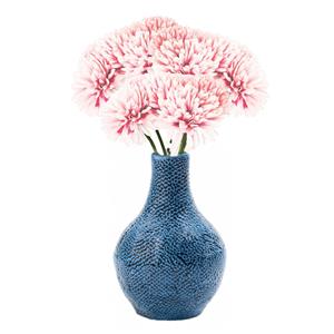Chaks Kunstbloemen boeket dahlia - 3x - licht roze - 26 cm - bloemstuk - onderhoudsvrij -