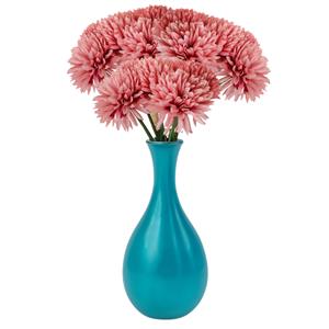 Chaks Kunstbloemen boeket dahlia - 3x - roze - 26 cm - bloemstuk - onderhoudsvrij -