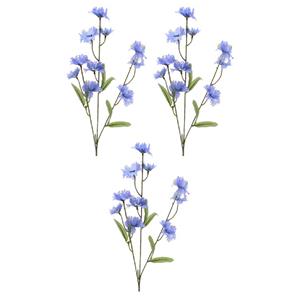 Decoris 5x stuks kunstbloemen Korenbloem/centaurea cyanus takken paars 55 cm -