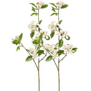 Emerald Kunstbloem Kersen bloesem - 2x - 90 cm - wit - Kunst zijdebloemen -