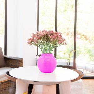 Bellatio Design Kunstbloemen boeket Gipskruid - 2x - 30 cm - roze - kunst zijdebloem - Gypsophila -