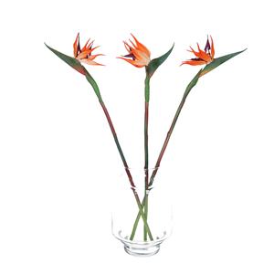 Bellatio Design Kunstbloem Strelitzia/paradijsvogelplant℃ - 3x - cm - losse steel - kunst zijdebloem -