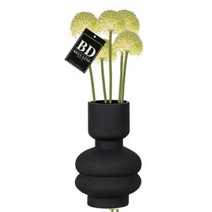Bellatio Design Allium/Sierui Globemaster kunstbloem - 5x - losse steel - creme - cm - Natuurlijke uitstraling -