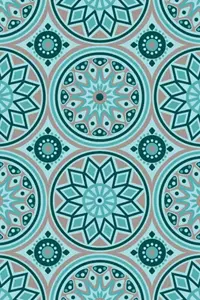 BlommiesLifeStyle Buitenkleed C 180x120cm Turquoise-Bruin