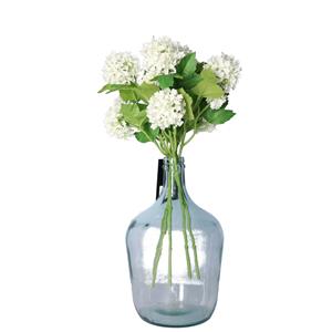 Bellatio Design Kunstbloem Viburnum/sneeuwbal Roseum - 5x - 50 cm - creme - losse steel - kunst zijdebloemen -