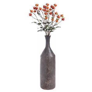 Emerald Kunstbloem Rozenbottel tak - 3x - 65 cm - oranje - zijde bloemen - Kunst herfst takken -