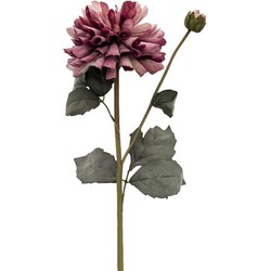 Buitengewoon de boet Kunstbloem dahlia 61 cm, paars - 