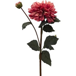 Buitengewoon de boet Kunstbloem dahlia 61 cm, oud roze - 