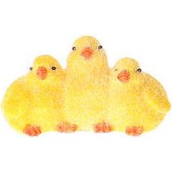 Hbx deco Dec kuiken 3sp l13.5b6.5h7.5 cm geel Decoratie figuur - 