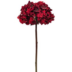 Buitengewoon de boet Kunstbloem hortensia 66 cm, rood - 