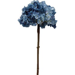 Buitengewoon de boet Kunstbloem hortensia 66 cm, blauw/groen - 