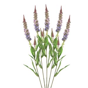 Bellatio Design Kunstbloem Ridderspoor/delphinium - 5x - 76 cm - paars - kunst zijdebloemen -