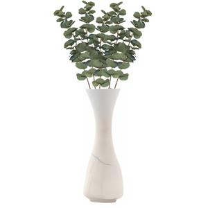 Chaks Kunsttak Eucalyptus - 5x - 69 cm - kunst zijdebloemen - kunstplant - met knoppen -