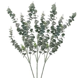 DK Design Kunstbloem Eucalyptus tak Real Touch - 3x - 88 cm - groen - losse steel - Kunst zijdebloemen -