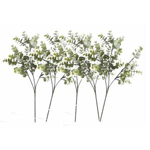 Merkloos Kunstbloem/kunsttak Eucalyptus Cinera - 5x stuks - 65 cm - losse steel - kunst zijdebloemen -