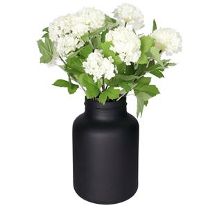 Bellatio Design Kunstbloem Viburnum/sneeuwbal - 5x - cm - wit - losse steel - kunst zijdebloemen -