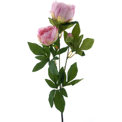 Nova nature (Best) Paeony spray Chiba pink 65 cm kunstbloem - 