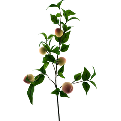 Nova nature Peach spray orange 76 cm kunstbloem - 