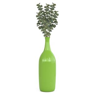 Chaks Kunsttak Eucalyptus - 5x - 69 cm - kunst zijdebloemen - kunstplant - met knoppen -