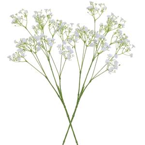 Merkloos 5x stuks kunstbloemen Gipskruid/Gypsophila takken wit 70 cm -