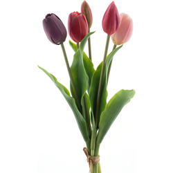 Nova nature PSO Holland tulip bundle Sally purple/beauty combo 36 cm kunstbloem - 