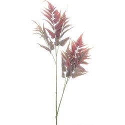 Hortus Kunsttak leather fern burgundy, 120 cm - 