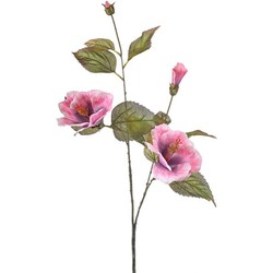 Hortus Kunstbloem hibiscus pink, 100 cm - 