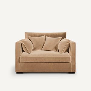 AM.PM Bank in stonewashed fluweel, 2-zit, Néo Kinkajou
