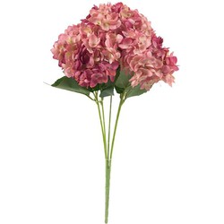 Buitengewoon de boet Kunstbloem hortensia 47 cm, rood/paars - 