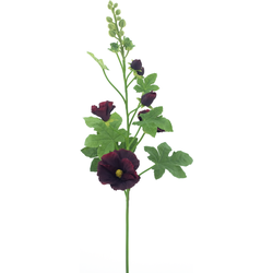 Nova nature Alcea spray burgundy 102 cm kunstbloem - 