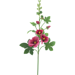 Nova nature Alcea spray old pink 102 cm kunstbloem - 