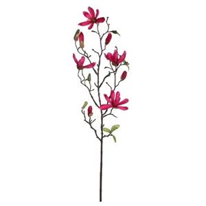Mica Decorations Fuchsia roze Magnolia/beverboom kunsttak kunstplant 80 cm -