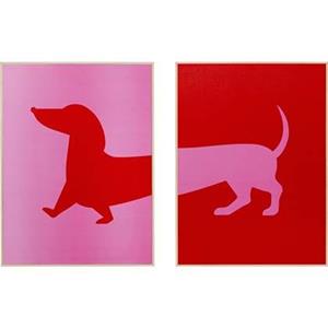 Kare Design Kare Schilderij Dog Frankie Set van 2