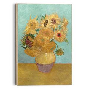 Reinders  Van Gogh Sunflowers - Schilderij 90x60cm Hout